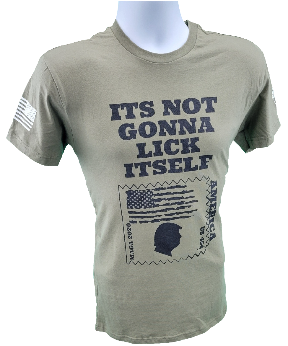 Lick Itself/Trump Stamp short sleeve (olive green)