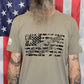 Distressed Flag Logo short sleeve (light olive)