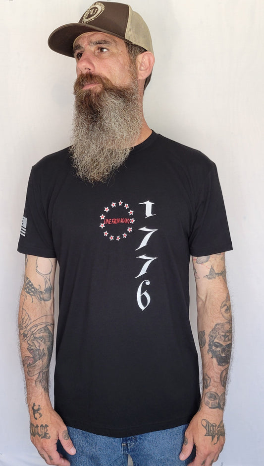 1776/One From Many short sleeve (black)