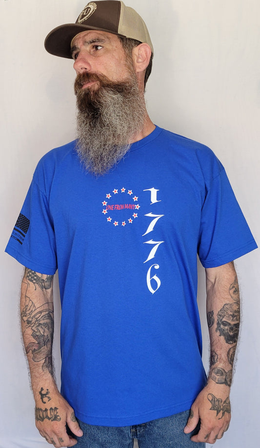 1776/One From Many short sleeve (royal blue)