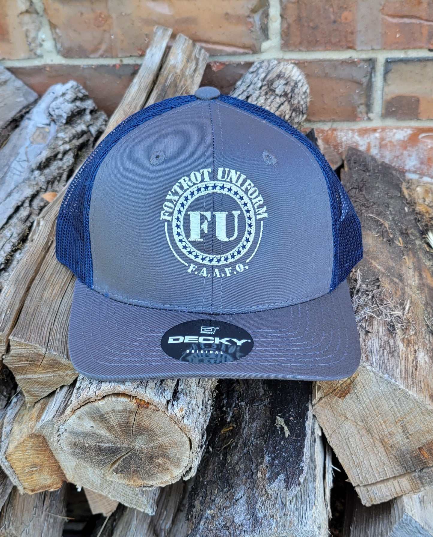 FU Grey on Dark Blue Hat